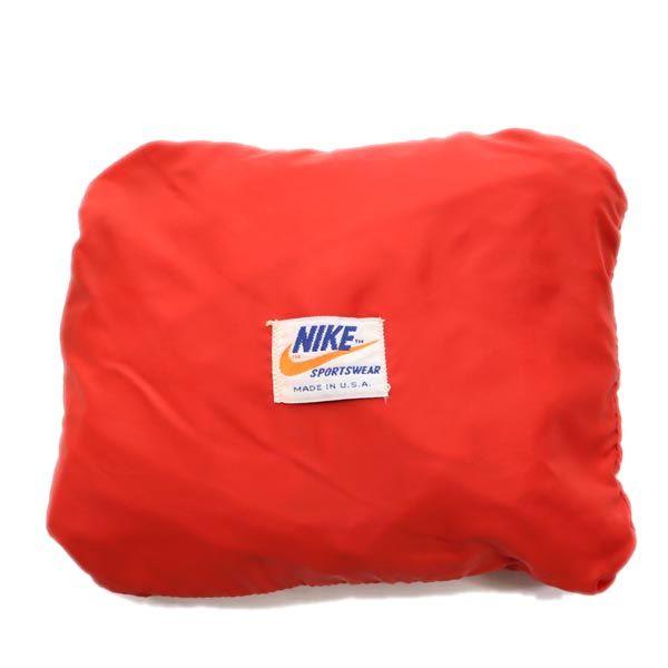 Nike 70s Orange Swoosh Vintage Made In USA Long Sleeve Packable Half Zip Anorak Parker Men's Used