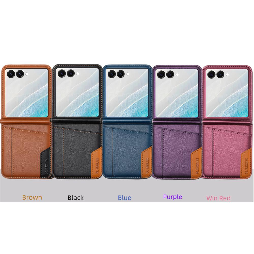 For Samsung Galaxy Z Flip7 FE 2025 Phone Case Flip Leather Wallet Card Samsung Z Flip 7 Case Galaxy ZFlip 6 5 4 3 Magnetic Cover