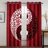 3D Black and White Tai Chi Bagua Design Curtains Taoist Culture Lovers Home Decor Curtains Living Room Bedroom Window Curtains