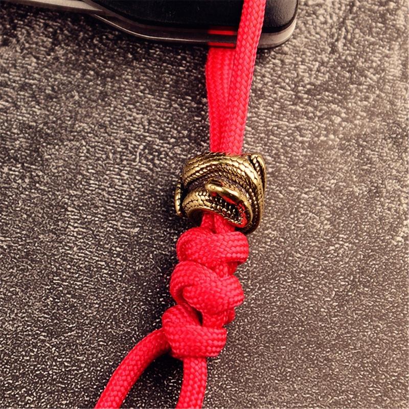 Unique Snake Head Metal Beads Pendant for Paracord and DIY Enthusiasts Jewelry Making Paracord Bead