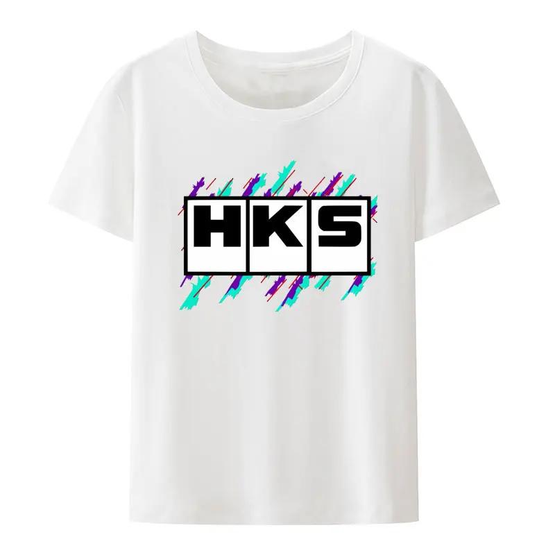 Hks Vintage Popular Tagless Modal Print T Shirt Creative Street Fashion Short-sleev Leisure Tees Novelty Breathable Camisetas
