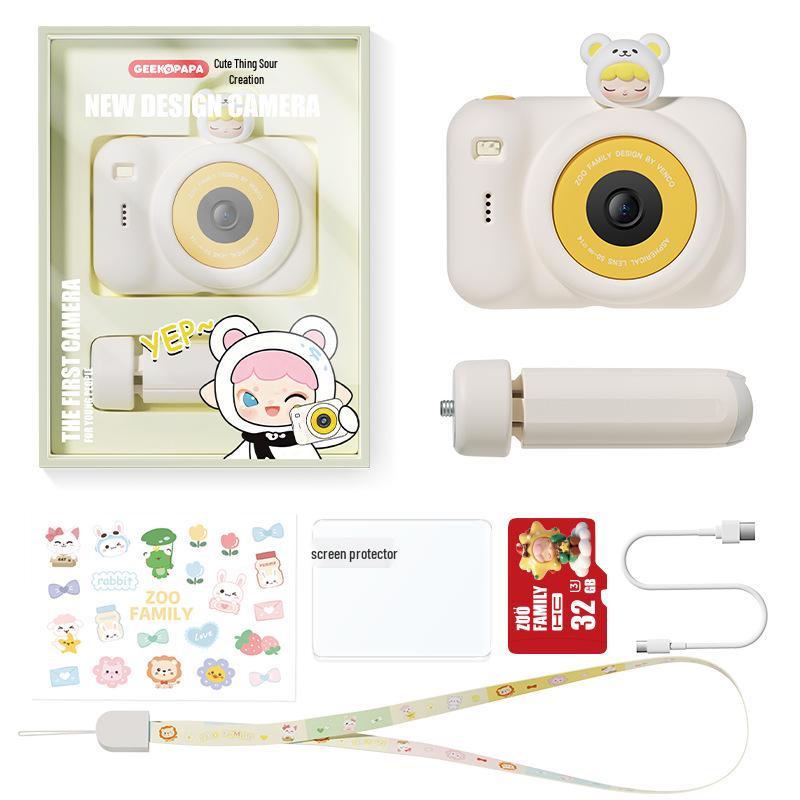 GEEKPAPA A6 Kids' Digital Camera: Trendy Toy Design, High-Quality Pixels, Perfect for Students and As a Birthday Gift.