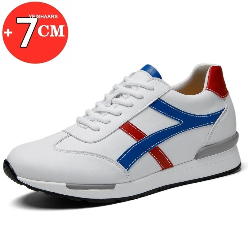 Fashion Invisible Inner Height Increased 7cm Men's Shoes Lace Up Casual Elevator Shoes Chunky Sport Shoes Lift Men's Sneakers Loafers