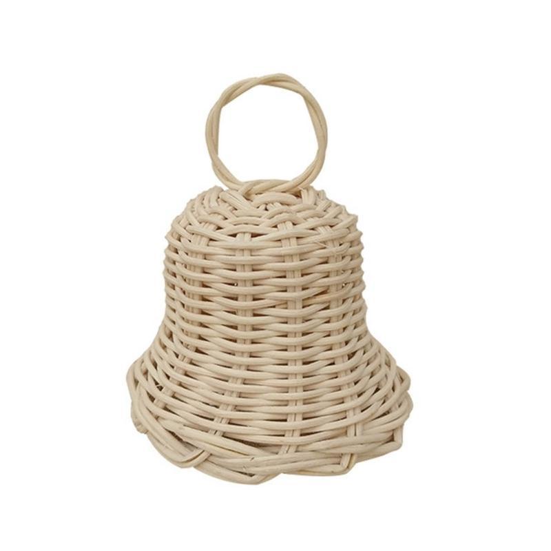

Handwoven Bells Pendant Rattan Woven Charm Festival Holiday Party Decoration
