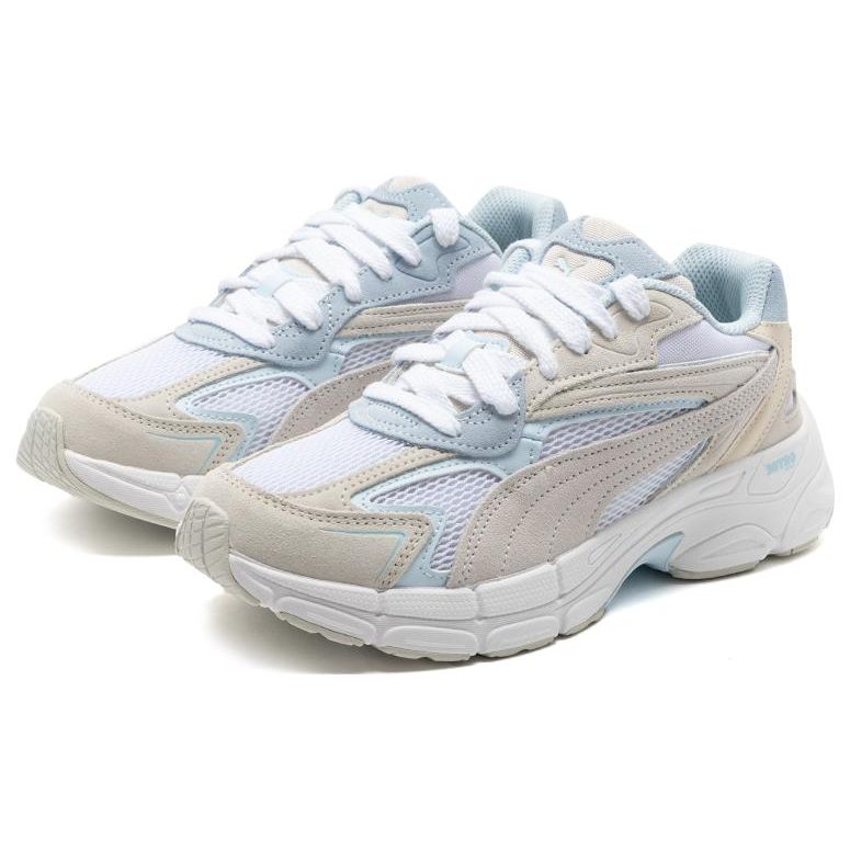 PUMA Teveris Nitro Unisex White Icy Blue Low Top Casual Sneakers 388774-26