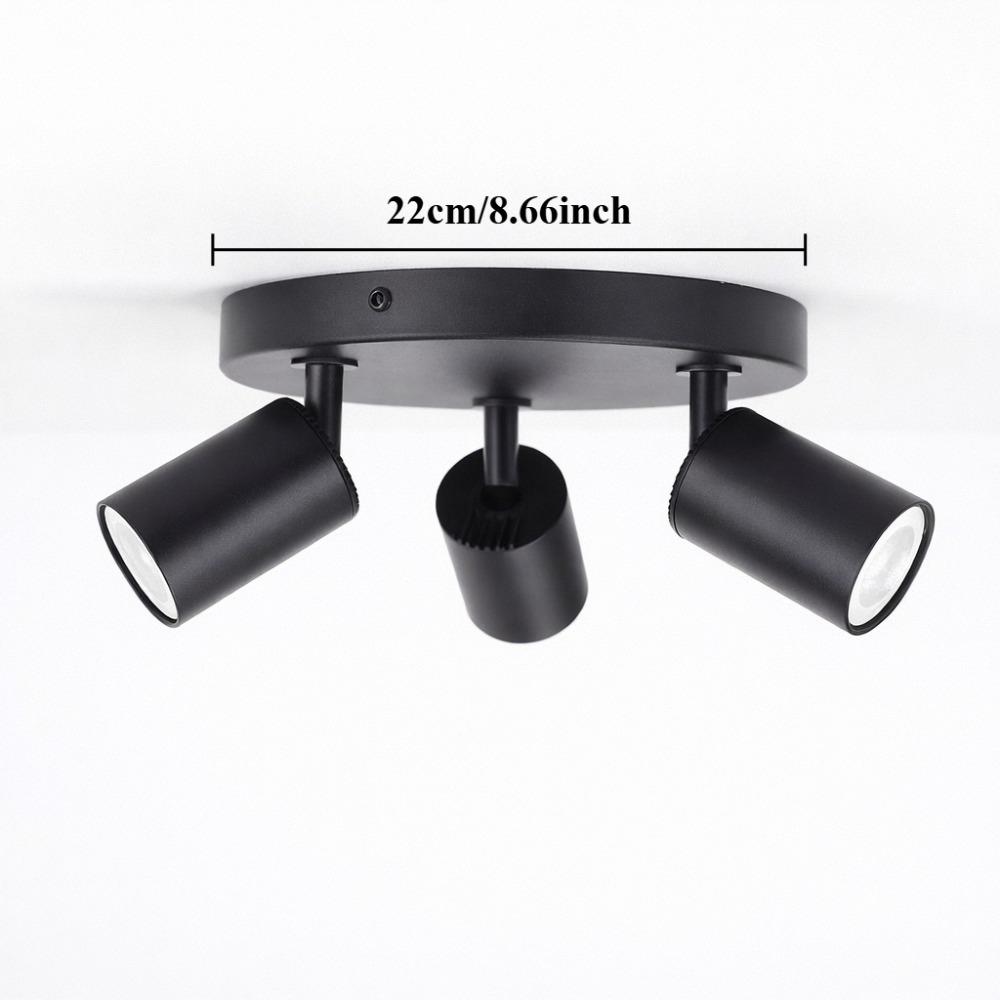 JOYINLED 1/3/4 Heads LED Track Light Fixture GU10 Track Lighting Wall Lamp Rail Spotlight Kitchen Clothing Store Ceiling Light