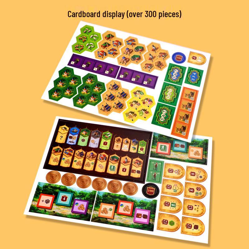 Burgundy Castles: High-Quality Chinese Edition Strategy Table Game with Expansion Map