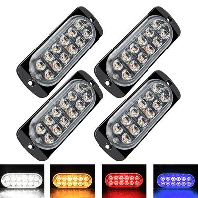 1/4PCS Car Strobe Warning Light Grill Flashing Breakdown Emergency Light Car Truck Trailer Beacon Lamp LED Side Light 12-24V