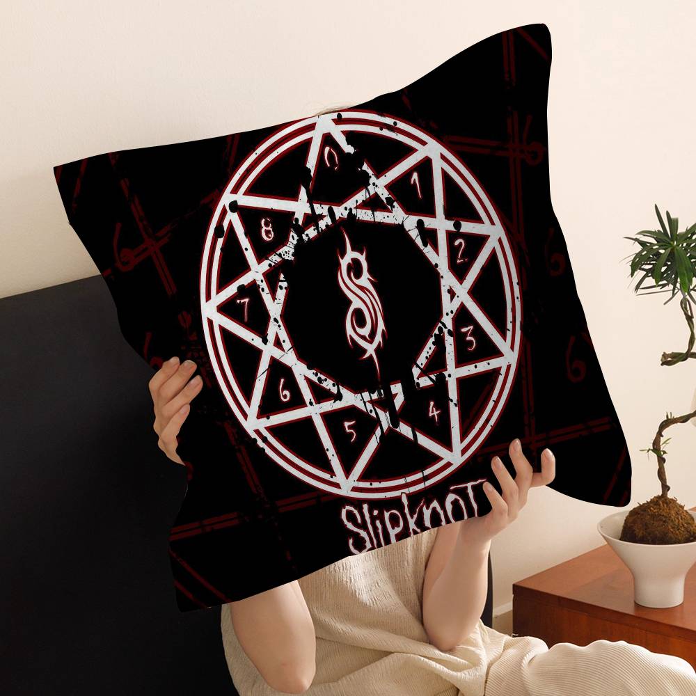 S-Slipknot Band 45*45cm Cushion Cover Pillow Cover Decor Pillowcase Home Pillowcase for Couch Pillow