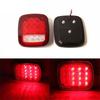 2x For Jeep Wrangler JK TJ CJ YJ Square Stop Turn Tail Backup 16LED Marker Light