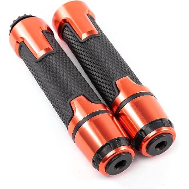 Hand Grips 7/8'' 22mm Motorcycle Grips Non Slip Universal Aluminum and Rubber Gel Handlebar Grip for Motorbike