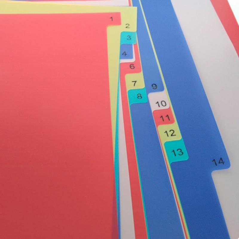 31 Sheets Colorful Folder Dividers Multifunctional Dividers A 4 File Dividers School Office Supplies for Students