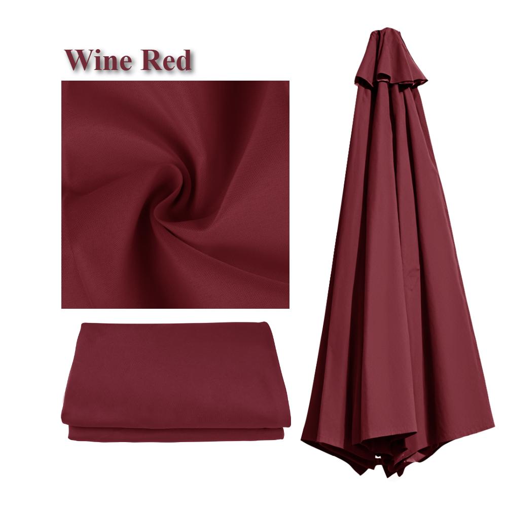 6/8Ribs Patio Umbrella Replacement Canopy Replacement 2/2.5/2.7/3M UV Protection Waterproof Garden Parasol Rain Cover Replacemen