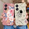 Phone Case For OPPO Reno 8T 4G 5G 8Z 8Lite Cover Cartoon Camera Protection Liquid Silicone Bumper For OPPO Reno8 T Fundas Gift