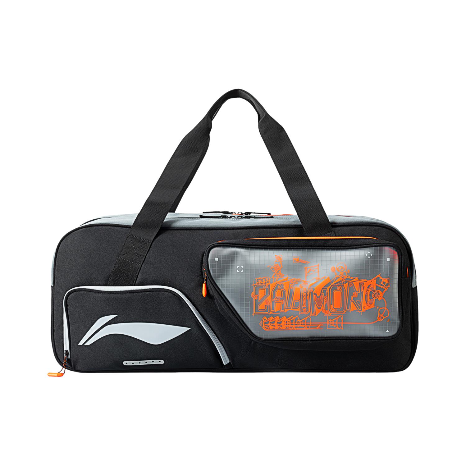 

Ли Нин Серия для бадминтона Повседневная Спортивная Удобная Большая Вместимость Полиэстер и ТПУ Сумка-тоут Унисекс Черная ABJU015-1 Black