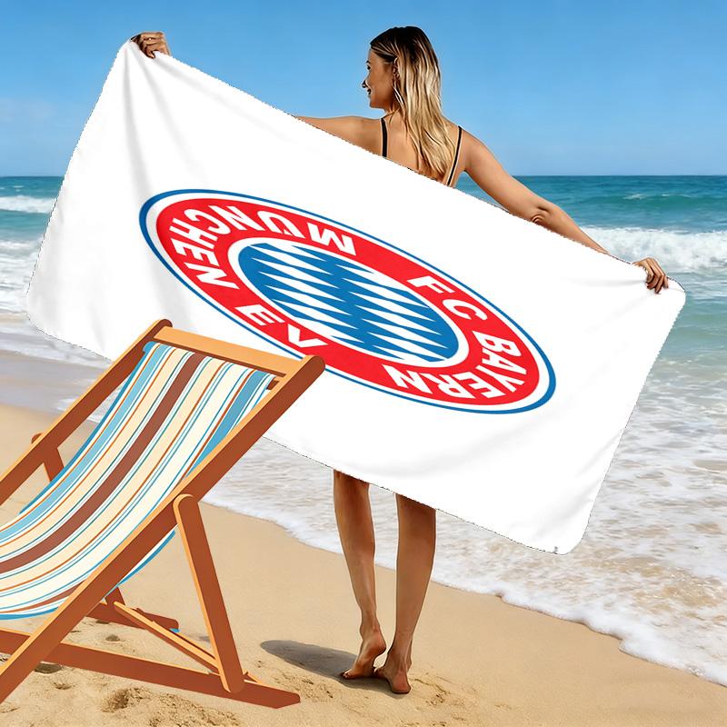 FC Bayern Munich: Symbol Excellence beach towel Outdoor camping beach seaside swim Absorbent bath towel Travel and vacation towels beach Comfort