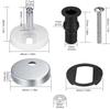Universal Stainless Steel Toilet Seat Mounting Kit with Quick-Release Buckle