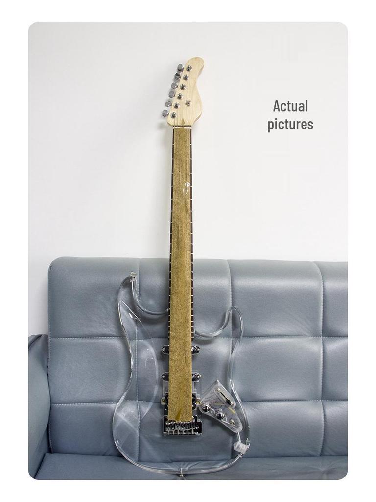 Genuine Transparent Acrylic Electric Guitar - Cool ST Rock Style
