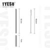TYESO - Replacement Straw for TS-8848A/B, 600ml Tumbler (Straw and Straw Brush Only)