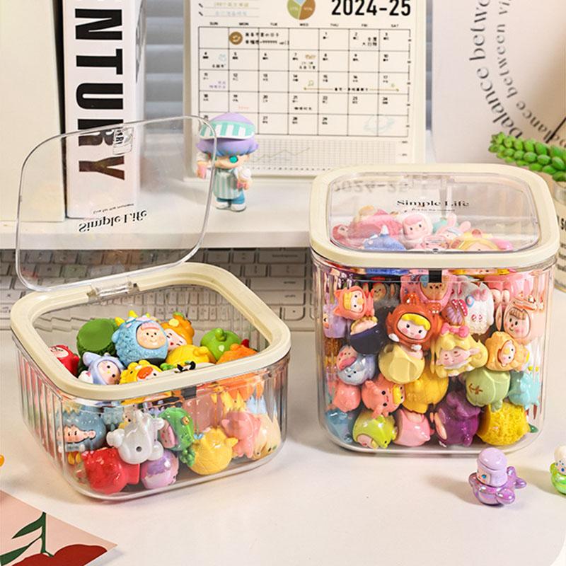 Multifunctional Desktop Decoration Storage Box, Girls' Hair Band and Headband Hairpin Storage Box, Desktop Trash Can with Lid