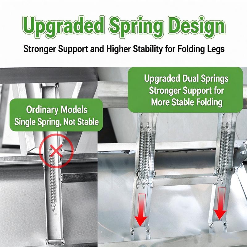 Stainless Steel Folding Table For Home Bbq Kitchen Food Prep Outdoor Bench Table Foldable Dining Table Portable