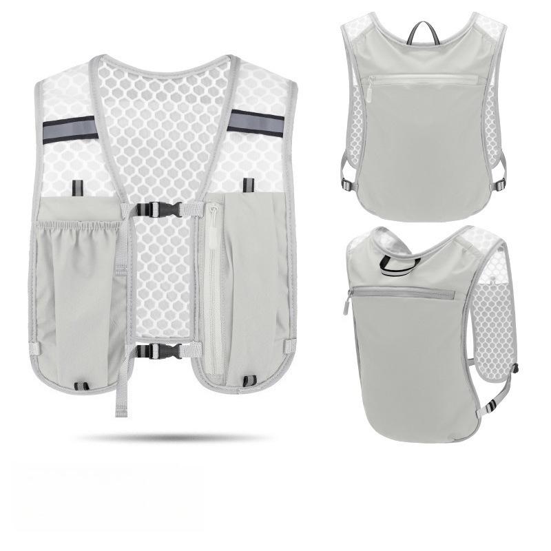 Outdoor Running Water Bottle Storage Vest Reflective Hydration Water Chest Pack Lightweight Running Vest with Phone Holder Vest