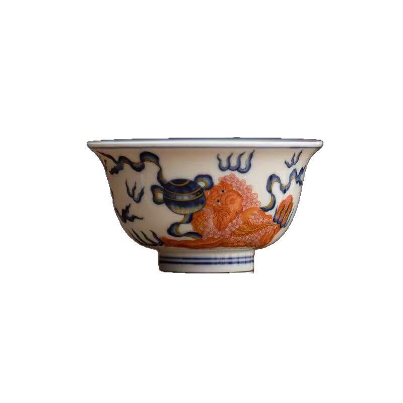 Retro Blue And White Porcelain High-End Master Cup Single Cup Teacup Ceramic Tea Cup Personal Special Kung Fu Tea Set Tea Cup