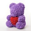 Fiore di schiuma da 40 cm PE Orso di rosa che tiene l'orso del cuore Qixi Regalo di compleanno di San Valentino