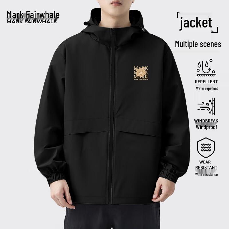 Mark Fairwhale Men s Hooded Windproof & Waterproof Jacket M