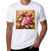 Alphonse Mucha Pink Peonies Tshirt Antiperspiration Workout Top
