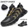 Roterande spänne Arbetssneakers Skyddsskor Lättviktsskyddsskor Punkteringssäkra Anti-smash ståltåskor Arbetskängor Herr