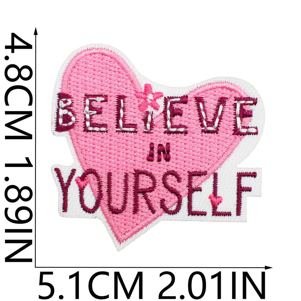 Encouragement Embroidery Cloth Sticker Bag Dress Inspirational Sun Embroidery Patch Positive Energy Patch Sticker Love Heat Transfer