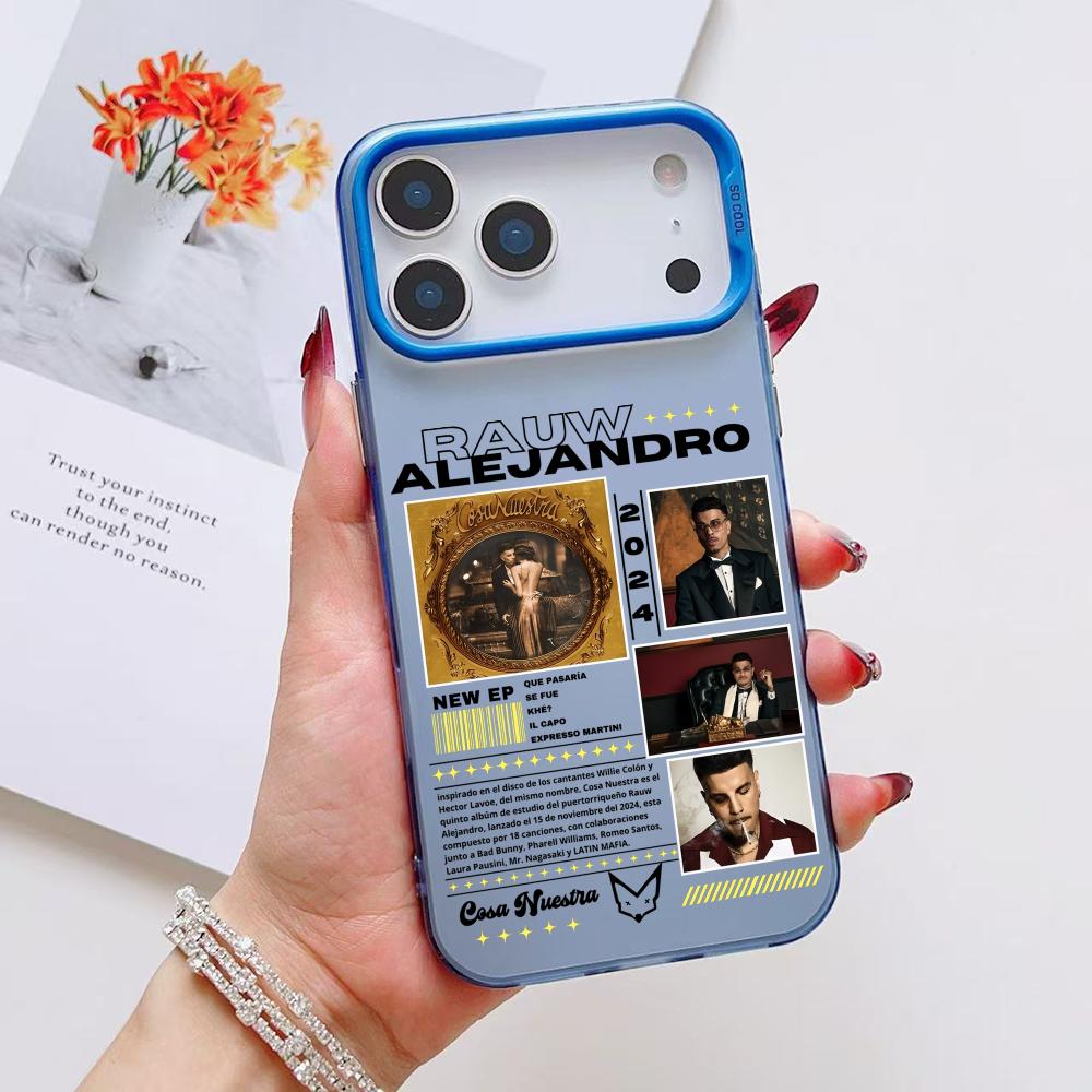 

Singer R-Rauw Alejandro Phone Case For iPhone 17 16 15 14 13 12 11 Pro Max Air Matte Laser Aurora Shockproof Funda iPhone17 Pro Max