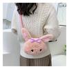 Plush Bunny Bag For Kids Cute Animal Character Kids Coin Purse For Daily Use