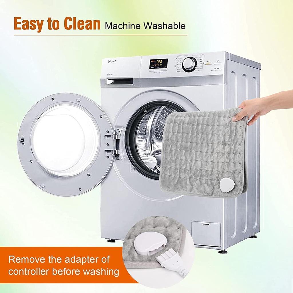 Electric Heating Pad for Back Pain and Cramps Relief, Electric Fast Heat Pad with 9 Heat Settings 4 Timer Options Auto Shut Off