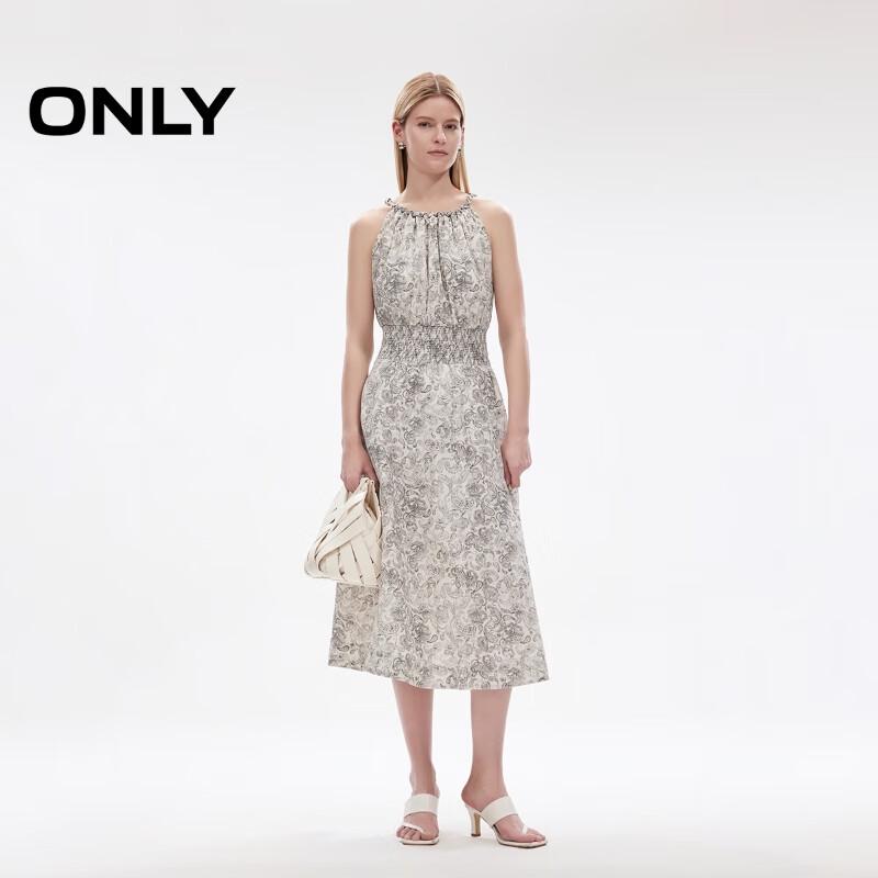 Only 2025 Spring Printed Sleeveless A-Line Midi Dress