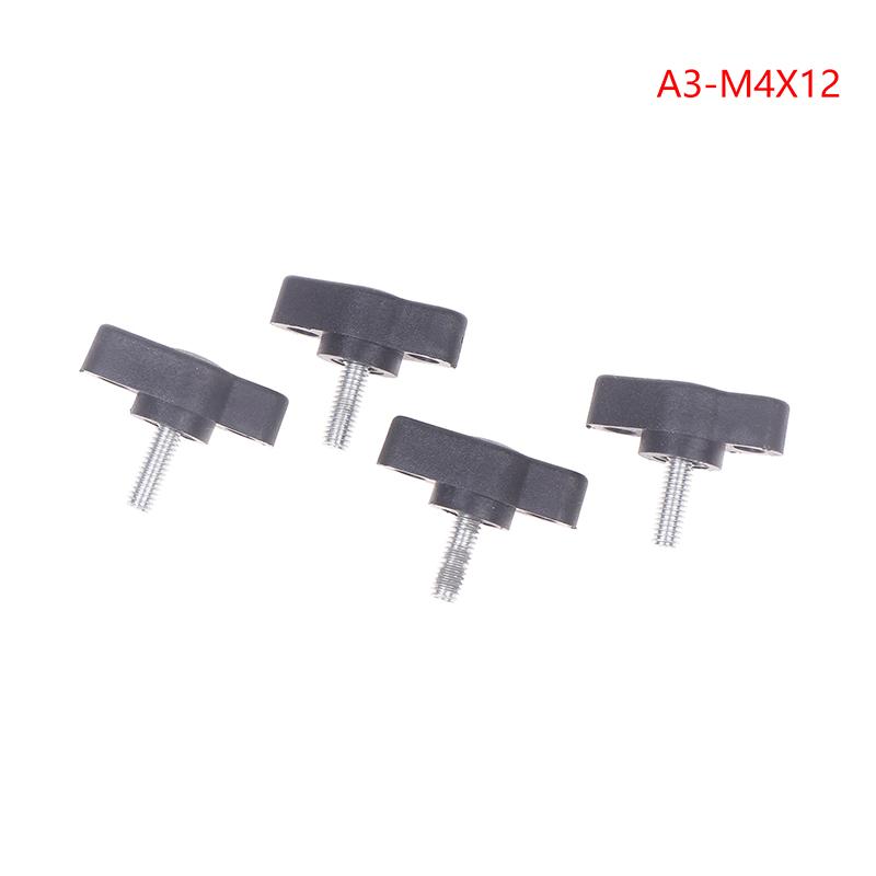 4Pcs 304 Stainless Steel Thumb Screws M4 Z-Shaped Handle Bolt Hand Knob Mechanically Adjustable Thumb Butterfly Wing Screws