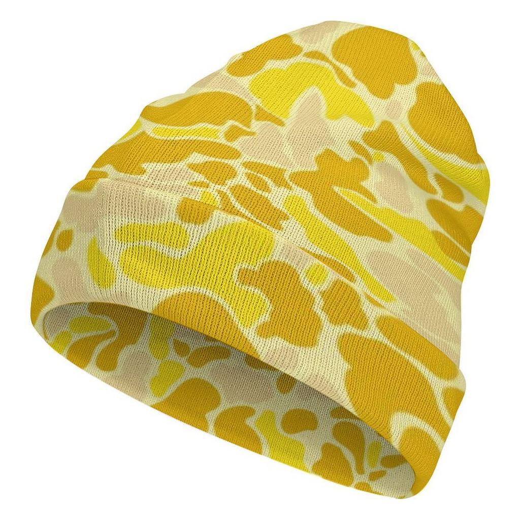 Factory Hot Custom logo pink Camo Print Cuffed Beanie Men Women Cloud Camo Cap Outdoor Camouflage Knitted Hat for Daily Wear