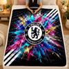 Flannel BlanketChelsea FC Warm Soft Throw Blanket for Indoor Sofa Bed Living Room Use