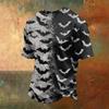 Men's Casual Short Sleeve Crew Neck T-Shirt Halloween Themed Graphic Print Lightweight Comfortable Fit Top