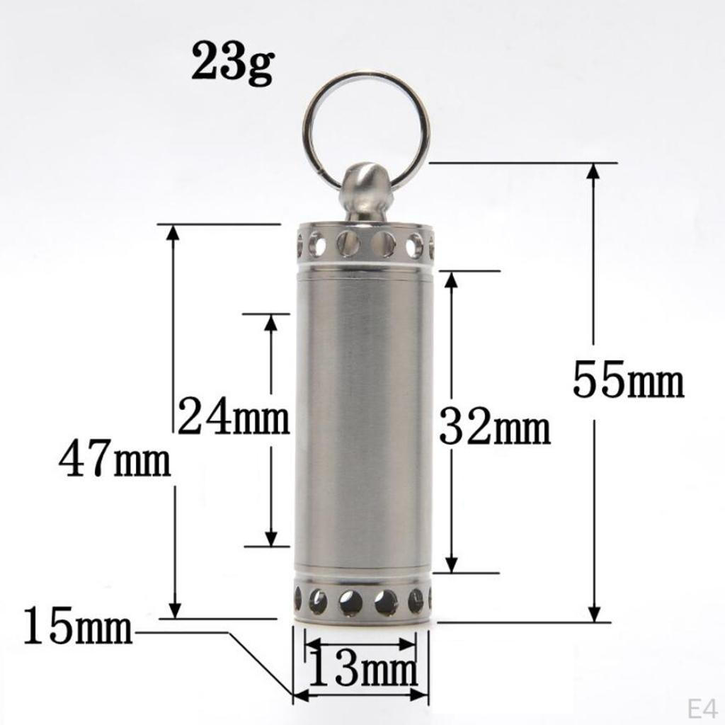 Case, Metal Waterproof Container with Keychain - Compact & Portable Select Sizes