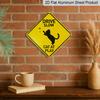 2D Flat 1pc, Drive Slow Cats At Play Aluminum Caution Sign, Metal Wall Hanging Decorative Plaque, Multipurpose Indoor/Outdoor Use, English Text