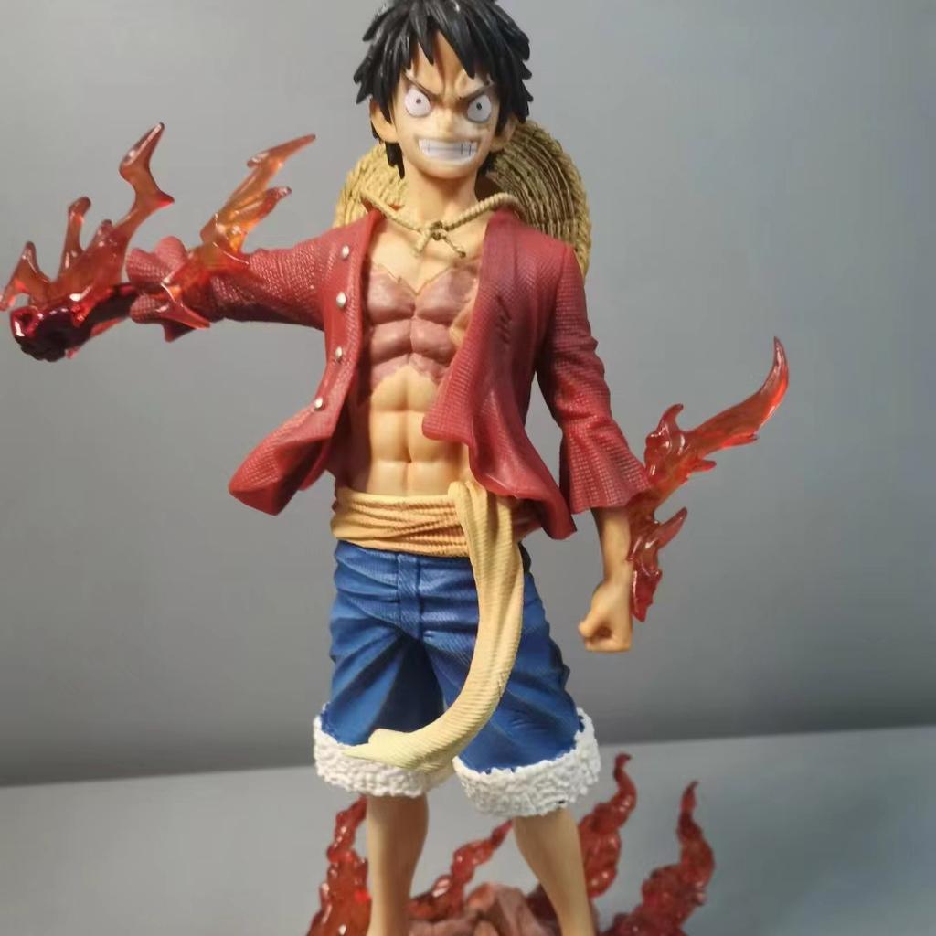 One Piece Luffy Figurine Monkey D Luffy Action Figures A Taste of Straw Anime Double Headed PVC Model Collection Toys Gift