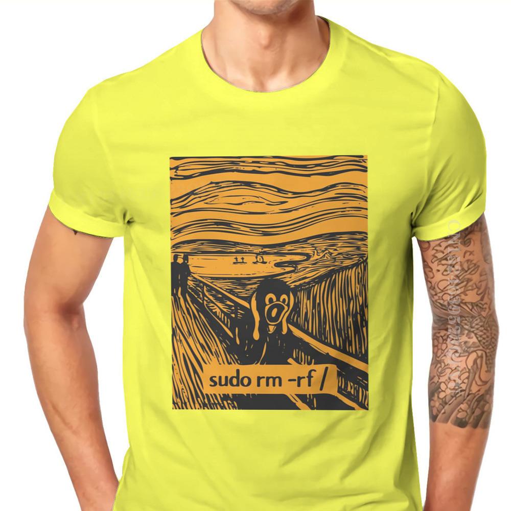 

Root Purge Scream Men Tshirts Linux Operating System Tux Penguin Retro Tops Men T Shirts Funny High Quality Birthday Gifts 4XL