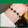 Geometric Zircon Flower Bracelet For Women With Elegant Copper Design For Daily Wear
