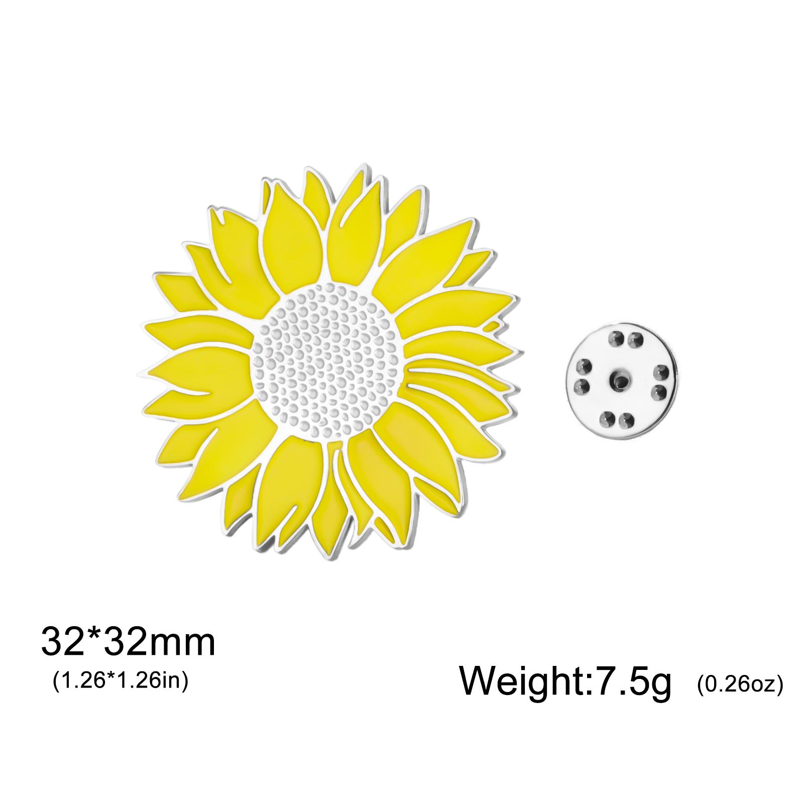 

Stainless Steel Sunflower Lapel Pins Women s Brooch Suit Collar Badges for Backpack Jewelry 2026 Birthday Gift Trendy New серебряный
