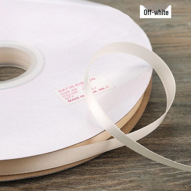 Solid Color Polyester Ribbon for DIY Floral Crafts & Cake Decoration