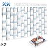 2026 Yearly Wall Calendar Poster With Stickers Large Planning Schedule Home Office Organization Time Management Tool Schedule