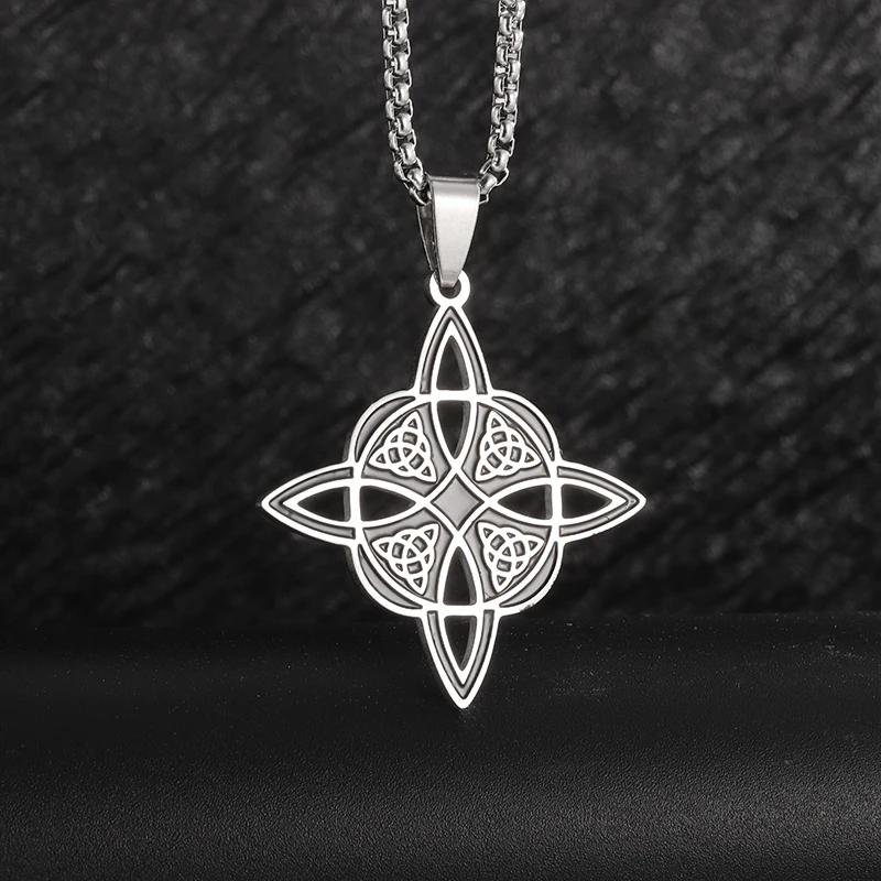 Island Severský Vegvisir Helma Runový Kruh Hrůzy Nerezová Ocel Přívěsek Kožená Šňůrka Řetízek Amulet Pánské Šperky