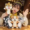Plush Doll Cartoon Deep Forest Animals Three-dimensional Realistic Comfortable Touch Child Birthday Gift Soft Cute Squirrel Raccoon Koala Stuffed